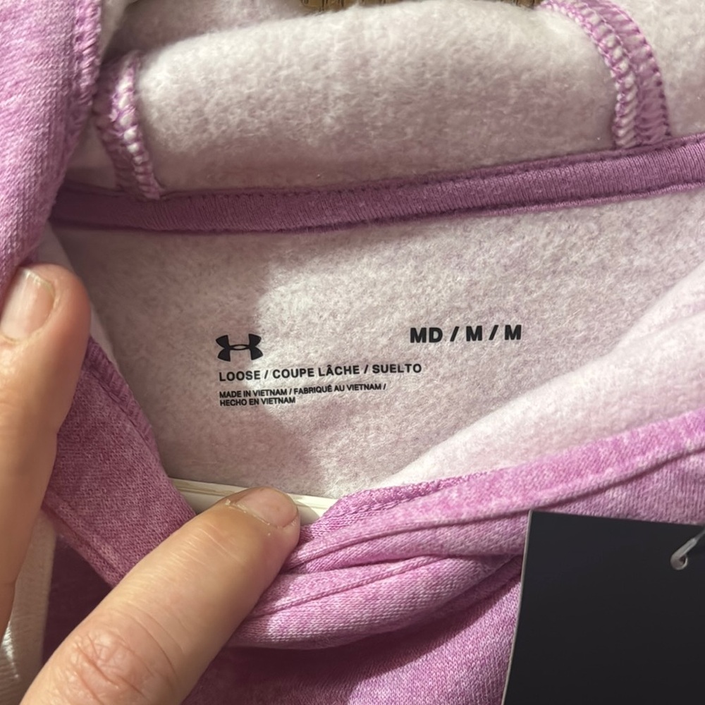 Under Armour Light Pink Hoodie with Logo Never worn - Picture 3 of 7